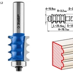 фото Фреза кромочная фигурная №1 Зубр 28712-22.2 / 22.2x26 мм, радиус 3 мм