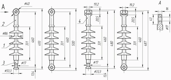 Фото Изолятор ЛК-70/220-И-2 ГП (ЛК-70/220-В2)