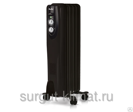 Фото Масляный радиатор Ballu Classic black BOH/CL-05BRN 1000 (5 секций) 1,0 кВт,