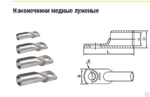 Фото Наконечник JG-10 медный луженый кабельный ИЭК UNP40-010-06-06