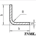фото Уголок гнутый неравнополочный 60х40х4 мм 09Г2С ГОСТ 19772-93