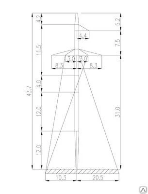 Фото Промежуточные опоры ЛЭП - 330 кВ - 1П330-3+4.0