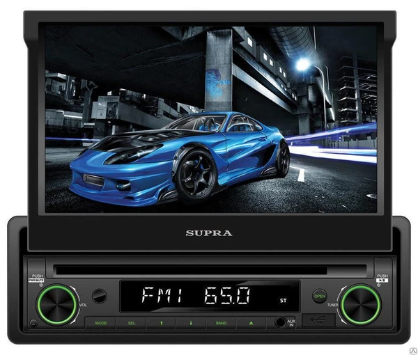 Фото Автомобильная магнитола SUPRA SWM-772 1Din DVD c выездным монитором