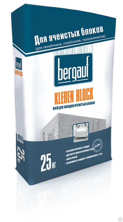 Фото Клей Bergauf Kleben Block 25 кг для блоков