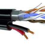 фото Кабель для систем видеонаблюдения UTP 4PR 24AWG CU 100%CAT5e+2x0,75 OUTDOOR