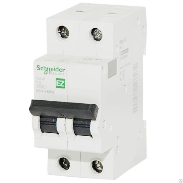 Фото Выключатель автоматический 2п 25А С 4,5кА EASY9 Schneider Electric