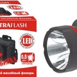 фото Фонарь налобный 909LED1 (1LED 1 режим; 3хR6 черн.) Ultraflash 11780