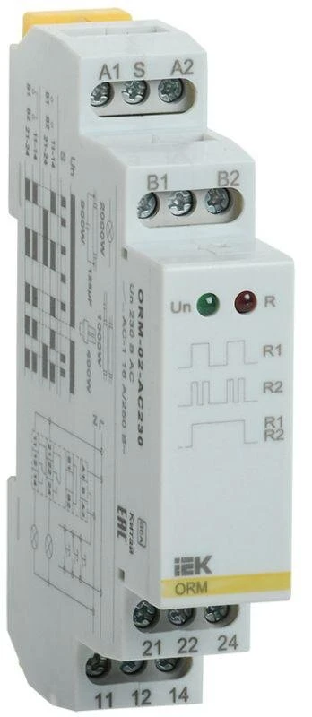 Фото Реле импульсное ORM 2 конт. 230В AC IEK ORM-02-AC230