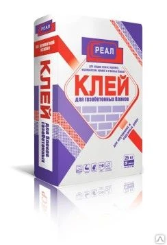 Фото Клей «РЕАЛ» для Газобетона 25 кг