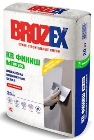 Фото Шпаклевка полимерная KR Финиш WR-600 Brozex 20 кг