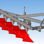 фото Плуг пятикорпусный модели ПЛ-35х5 с захватом 35 см на один корпус – мощный  и надежный.