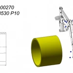 фото Втулка РАР 3530 Р10 POD-LOZ-000270 для фронтального погрузчика Metal-Fach Вепрь Т219