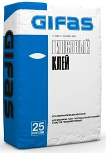 Фото Клей гипсовый, 25кг Gifas