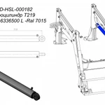 фото Гидроцилиндр T219-63/36/500 левый UCJ-S49*L 735мм POD-HSL-000182 для фронтального погрузчика Metal-Fach Т219