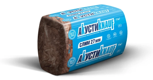 Фото Утеплитель KNAUF АкустиKNAUF СЛИМ AS+  034 920*600*27 мм 20 плит