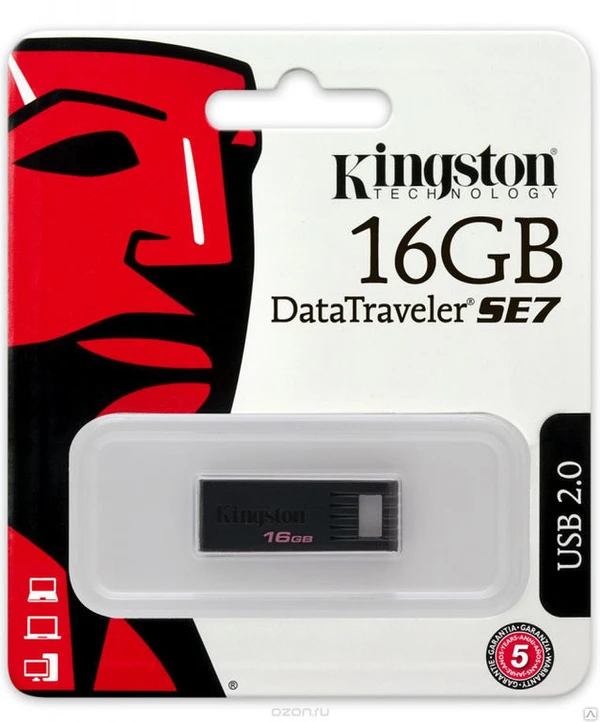 Фото Модуль памяти Flash Disk 16GB Kingston DataTraveler DTSE7