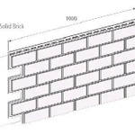 фото Панель фасадная VOX Solid Brick Exeter кирпич песочный 42х100см, S=0,42м²