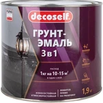 фото Грунт-эмаль по ржавчине 3 в 1 серая матовая Decoself Pufas, 1,9кг