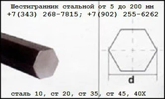 Фото Шестигранник х/т ГОСТ 8560-78 ст.35 12мм,