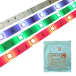 фото Светодиодная лента ULS-Q214 5050-30LED/m-10mm-IP65-DC12V-7,2W/m-5M-RGB Гибкая светодиодная герметичная лента на самоклеящейся основе. Катушка 5 м. в герметичной упаковке. Мультиколор. ТМ Volpe