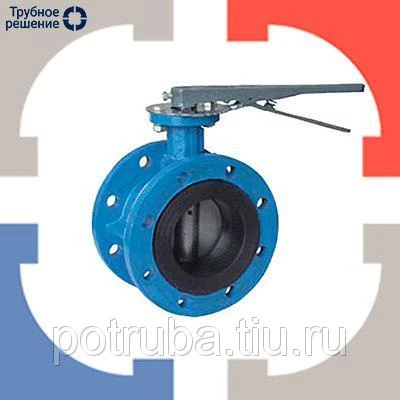 Фото Затвор дисковый поворотный м/ф Ду 250 (10") Ру 10 Tecflon Tecofi VP4449R-08PTFE0250