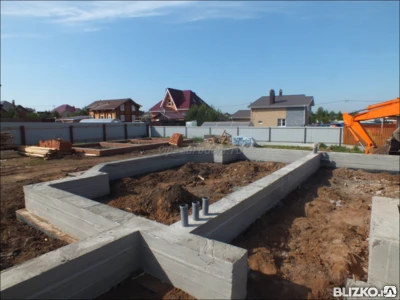 Фото Фундамент заливной столбчатый для дома