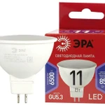 фото Лампа светодиодная ECO LED MR16-11W-865-GU5.3 R (диод софит 11Вт холодн. GU5.3) (10/100/4000) Эра Б0045347