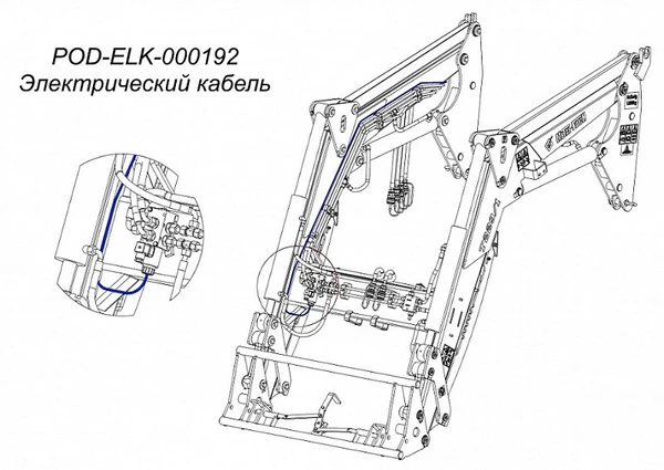 Фото Комплект электрических проводов погрузчика POD-ELK-000192 для фронтального погрузчика Metal-Fach Т219