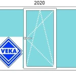 фото Пластиковое окно 2020х1380 профиль VEKA