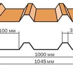 фото Профнастил С-44-1047 оцинкованный 0,45мм.