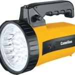 фото Фонарь аккумуляторный 35LED 29315 аккум. 6В 4А.ч 220В пластик. желт. (кор.) Camelion 10469