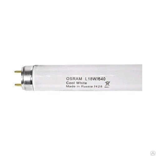 Фото Лампа люминесцентная L 18W\640 G13 ярко-белая OSRAM смол. (1 в упак.)