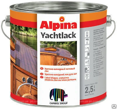 Фото Лак алкидный Альпина Yachtlack 0.75 л (Яхтный)