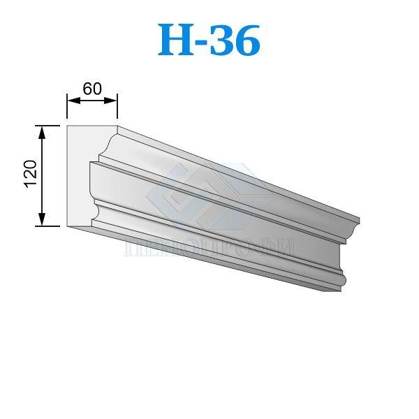 Фото Фасадные наличники из пенопласта (пенополистирола) Н-36, ПСБ-С-35. Фасадный декор из пенопласта