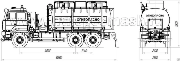 Фото АТЗ-19, 2-секции Урал 63701-1951