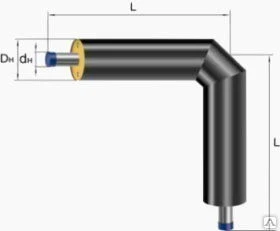 Фото Отвод ППУ (теплогидроизолированный) ОЦ оболочка 25-530мм