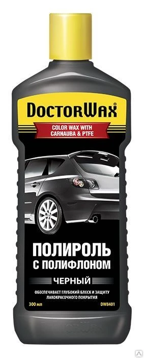 Фото Полироль с тефлоном черная Doctor Wax,300мл.