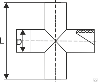 Фото Крестовина сварная собственного производства, SDR 17, d -