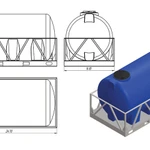Фото №4 Емкость Н 3000 литров цилиндрическая горизонтальная в обрешетке