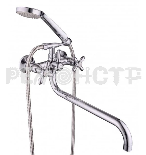 Фото Смеситель для ванной 272 силумин двухручковый BBD-2005S-35S-77, 1/2' Lucky Tap, 1/10 П