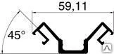 Фото Прижимная планка с отрицательным углом, 45' для фасадного профиля KRF-50