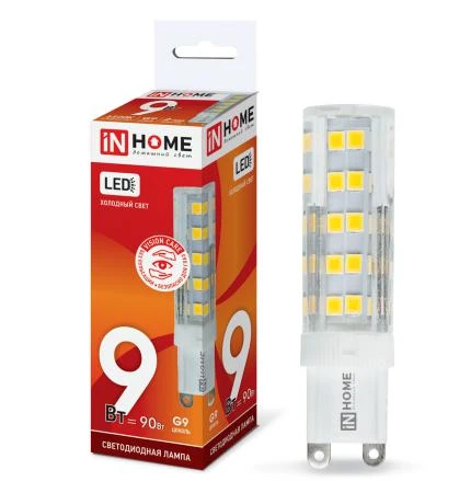 Фото Лампа светодиодная LED-JCD-VC 9Вт 230В G9 4000К 810Лм IN HOME