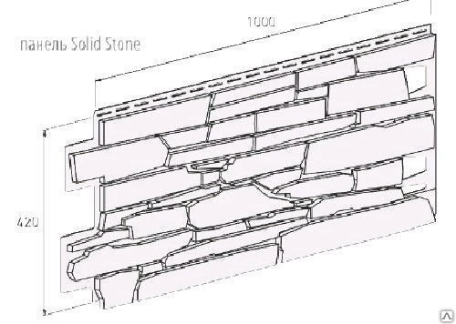 Фото Панель фасадная VOX Solid Stone Liguria камень ванильный 42х100см, S=0,42м²