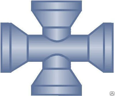 Фото Крест раструбный КР диаметр прохода 200 мм, отросток 200 мм