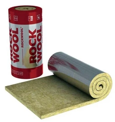 Фото Утеплитель Rockwool Техническая изоляция и огнезащита Тех Мат кашированный фольгой 5000*1000*50 мм 1 рулон