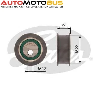 Фото Натяжной ролик, ремень ГРМ GATES T42042A РОЛИК РЕМНЯ ГРМ ВАЗ 2108 8V