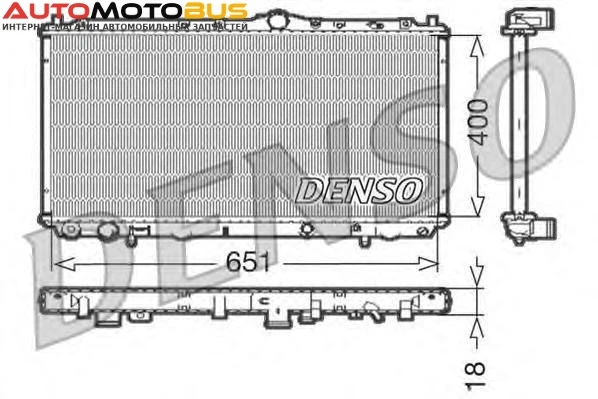 Фото Радиатор, охлаждение двигателя DENSO DRM33061 Радиатор охл. ДВС VO S40 / V40 1.6I / 1.8I /2.0I