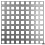 фото Лист перфорированный с квадратными отверстиями