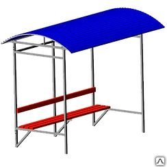 Фото Автобусная остановка 3000х1800х2500 с профилированным листом