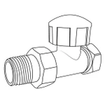 фото Вентиль термостатический прямой для радиатора 1/2"